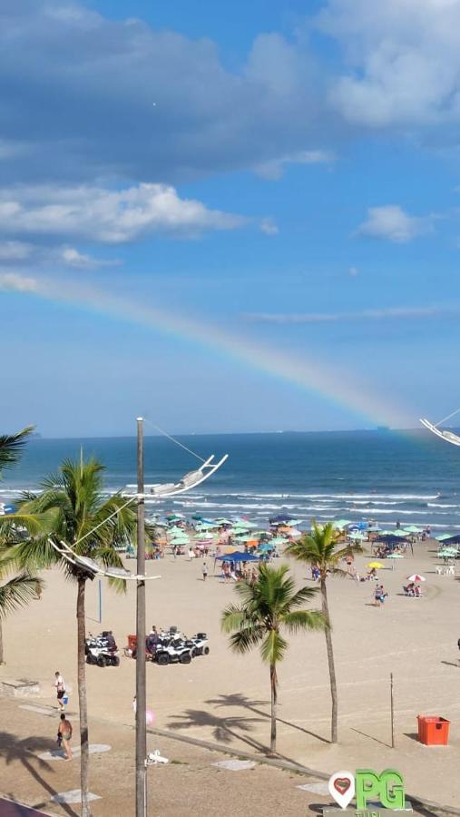 Apto Pe Na Areia Com Vista Para O Mar E Wifi Praia Grande  Exterior foto