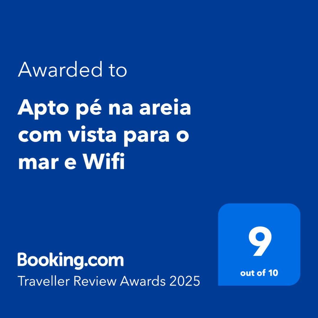 Apto Pe Na Areia Com Vista Para O Mar E Wifi Praia Grande  Exterior foto